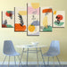 The Abstract Fruits 5 Piece HD Multi Panel Canvas Wall Art Frame - Original Frame