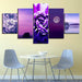 The Purple Collection 5 Piece HD Multi Panel Canvas Wall Art Frame - Original Frame