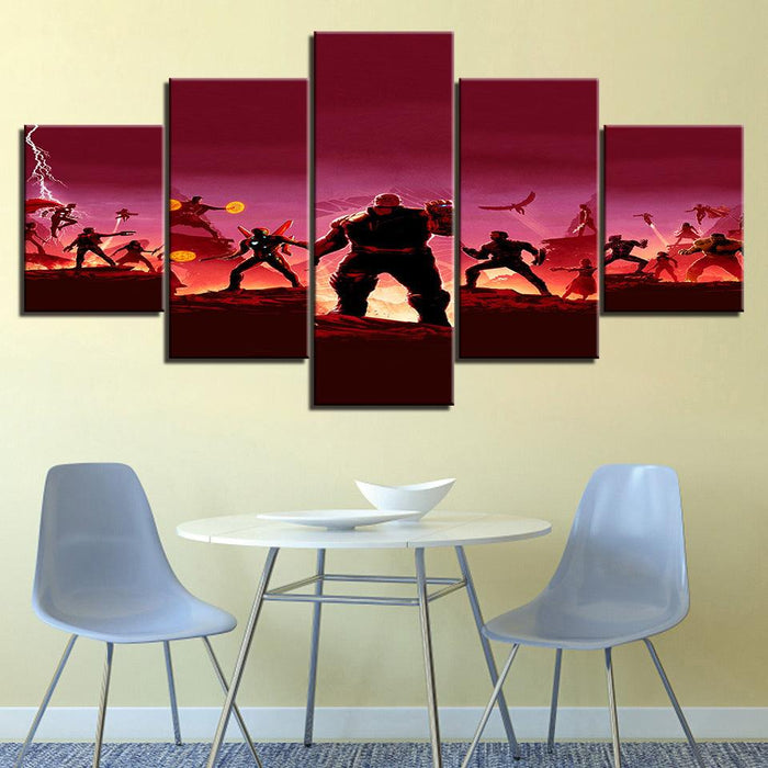 The Avengers Team 5 Piece HD Multi Panel Canvas Wall Art Frame - Original Frame