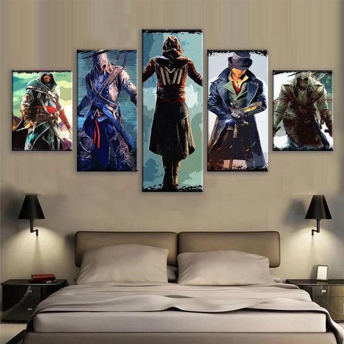 Assassins' Creed 5 Piece HD Multi Panel Canvas Wall Art Frame - Original Frame