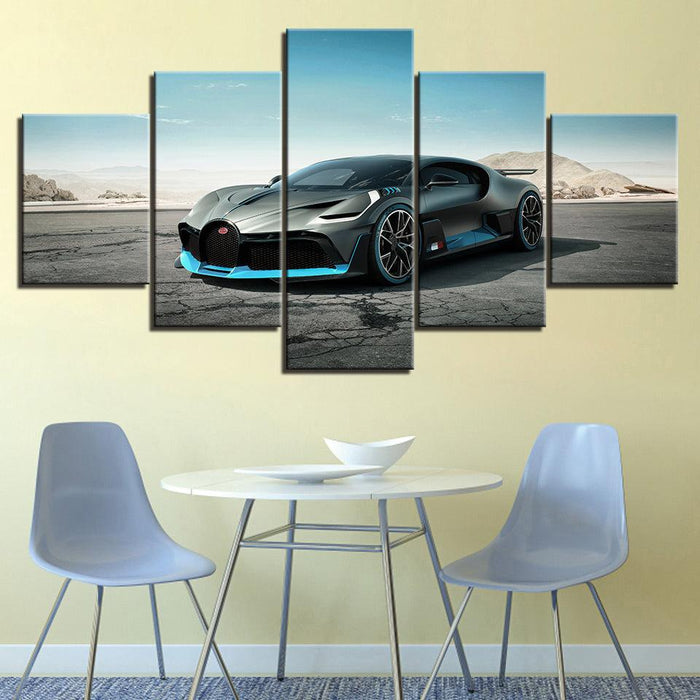 Bugatti 5 Piece HD Multi Panel Canvas Wall Art Frame - Original Frame