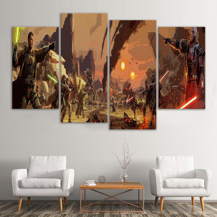 Star Wars 5 Piece HD Multi Panel Canvas Wall Art Frame - Original Frame