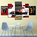 The Racing Red Car 5 Piece HD Multi Panel Canvas Wall Art Frame - Original Frame