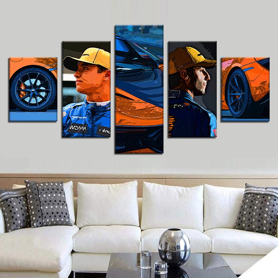 Mighty McLaren 5 Piece HD Multi Panel Canvas Wall Art Frame - Original Frame