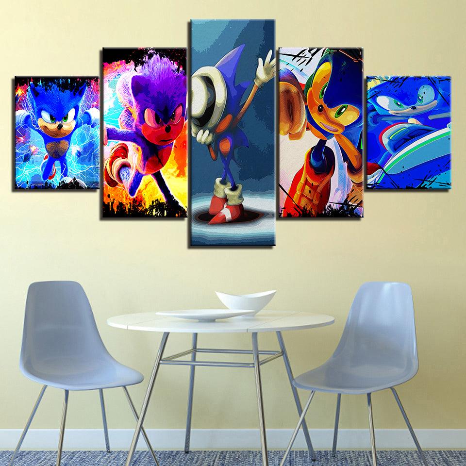 The Sonic Extreme Collection 5 Piece HD Multi Panel Canvas Wall Art Frame - Original Frame