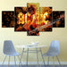 ACDC 5 Piece HD Multi Panel Canvas Wall Art Frame - Original Frame