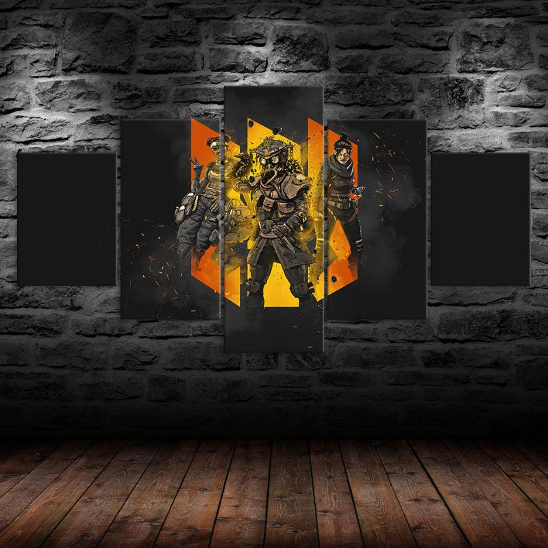 Apex Legends Black background 5 Piece HD Multi Panel Canvas - Original Frame