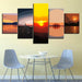 Different Sunsets Collection 5 Piece HD Multi Panel Canvas Wall Art Frame - Original Frame