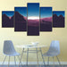 A Minimalist Purple Sunrise At Home 5 Piece HD Multi Panel Canvas Wall Art Frame - Original Frame