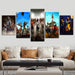 PUBG Game 5 Piece HD Multi Panel Canvas Wall Art - Original Frame