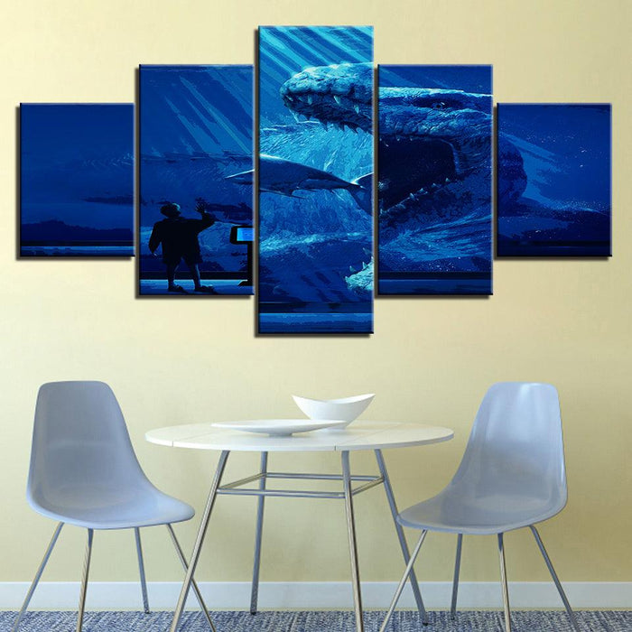 The Animal Of The Ocean 5 Piece HD Multi Panel Canvas Wall Art Frame - Original Frame