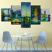 Abstract Italy Collection 5 Piece HD Multi Panel Canvas Wall Art Frame - Original Frame