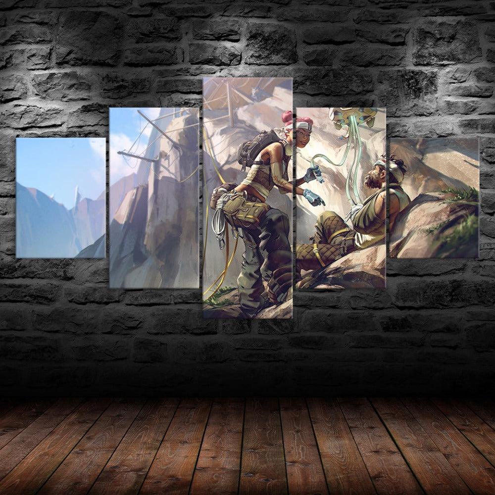 Two Characters 5 Piece HD Multi Panel Canvas Frame - Original Frame