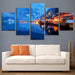 Austrian Lake 5 Piece HD Multi Panel Canvas Wall Art Frame - Original Frame