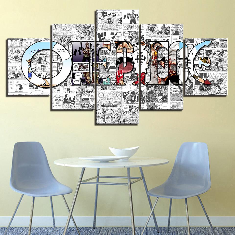 Comic Style 5 Piece HD Multi Panel Canvas Wall Art Frame - Original Frame