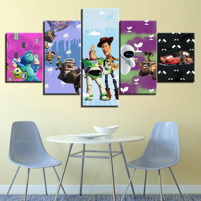 Animated Movies 5 Piece HD Multi Panel Canvas Wall Art Frame - Original Frame