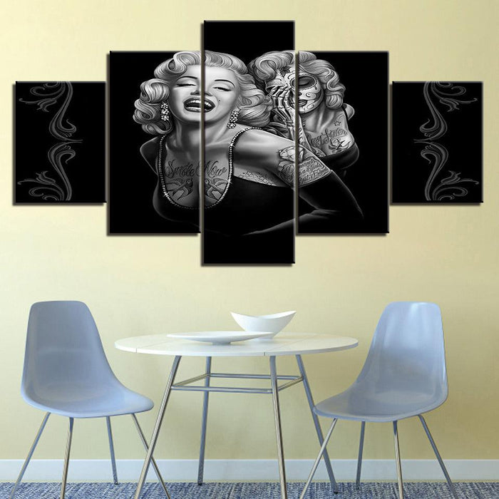 Marilyn Monroe 5 Piece HD Multi Panel Canvas Wall Art Frame