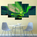 The Abstract Aurora Borealis Collection 5 Piece HD Multi Panel Canvas Wall Art Frame - Original Frame