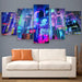 Cyberpunk 5 Piece HD Multi Panel Canvas Wall Art Frame - Original Frame