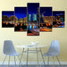 The Fancy City Collection 5 Piece HD Multi Panel Canvas Wall Art Frame - Original Frame