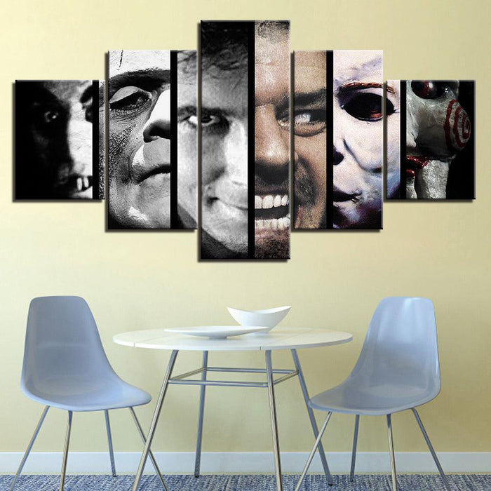 Horror Movies Characters HD Multi Panel Canvas Wall Art Frame - Original Frame