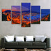 Monte Carlo Skyline 5 Piece HD Multi Panel Canvas Wall Art Frame - Original Frame