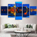 Lake Bled Slovania 5 Piece HD Multi Panel Canvas Wall Art Frame - Original Frame