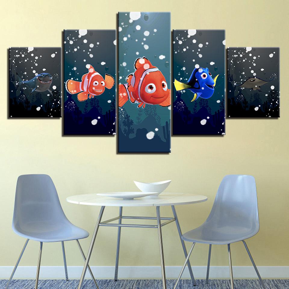 Finding Nemo 5 Piece HD Multi Panel Canvas Wall Art Frame - Original Frame