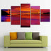 Golden Gate Bridge 5 Piece HD Multi Panel Canvas Wall Art Frame - Original Frame