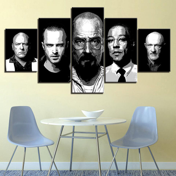 Breaking Bad 5 Piece HD Multi Panel Canvas Wall Art Frame - Original Frame