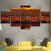 Netherlands Port 5 Piece HD Multi Panel Canvas Wall Art Frame - Original Frame