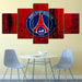 Paris Saint-Germain 5 Piece HD Multi Panel Canvas Wall Art Frame - Original Frame