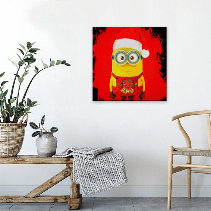 Merry Christmas The Minions 1 Piece HD Multi Panel Canvas Wall Art Frame - Original Frame