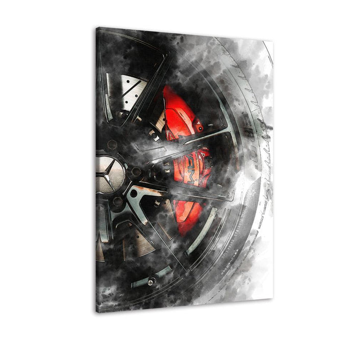 The Smokey Wheels 1 Piece HD Multi Panel Canvas Wall Art Frame