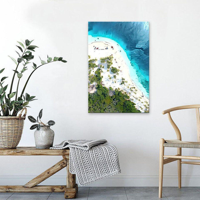 The Minimalist Beach Town 1 Piece HD Multi Panel Canvas Wall Art Frame - Original Frame