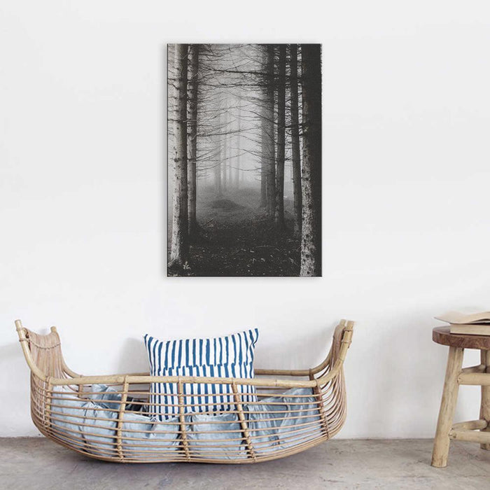 Dark Trees Landscape 1 Piece HD Multi Panel Canvas Wall Art Frame - Original Frame