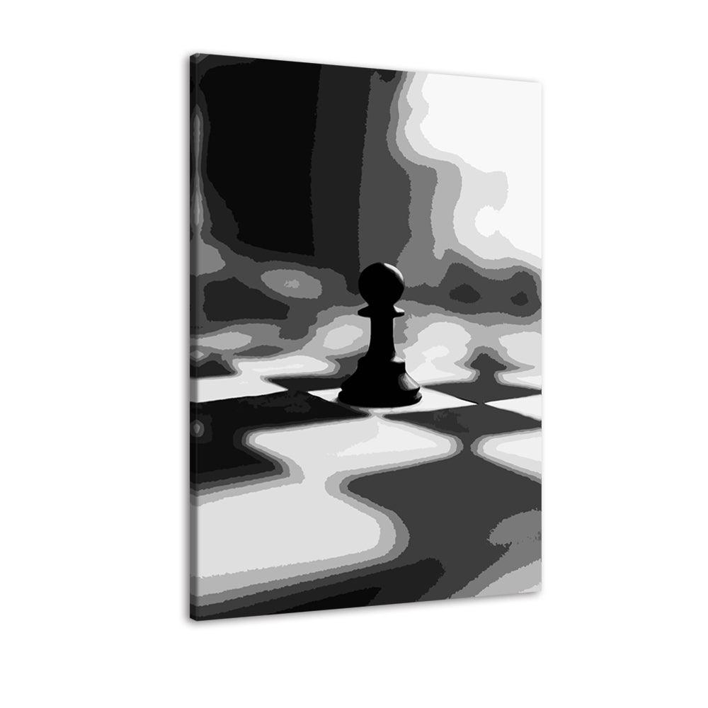 The Chess Abstract Championship 1 Piece HD Multi Panel Canvas Wall Art Frame - Original Frame