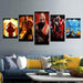 God Of Wars 5 Piece HD Multi Panel Canvas Wall Art Frame - Original Frame