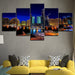 The Fancy City Collection 5 Piece HD Multi Panel Canvas Wall Art Frame - Original Frame