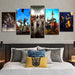 PUBG Game 5 Piece HD Multi Panel Canvas Wall Art - Original Frame