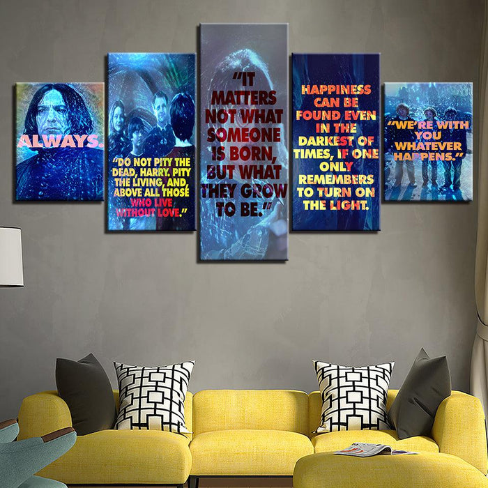 Harry Potter 5 Piece HD Multi Panel Canvas Wall Art Frame - Original Frame