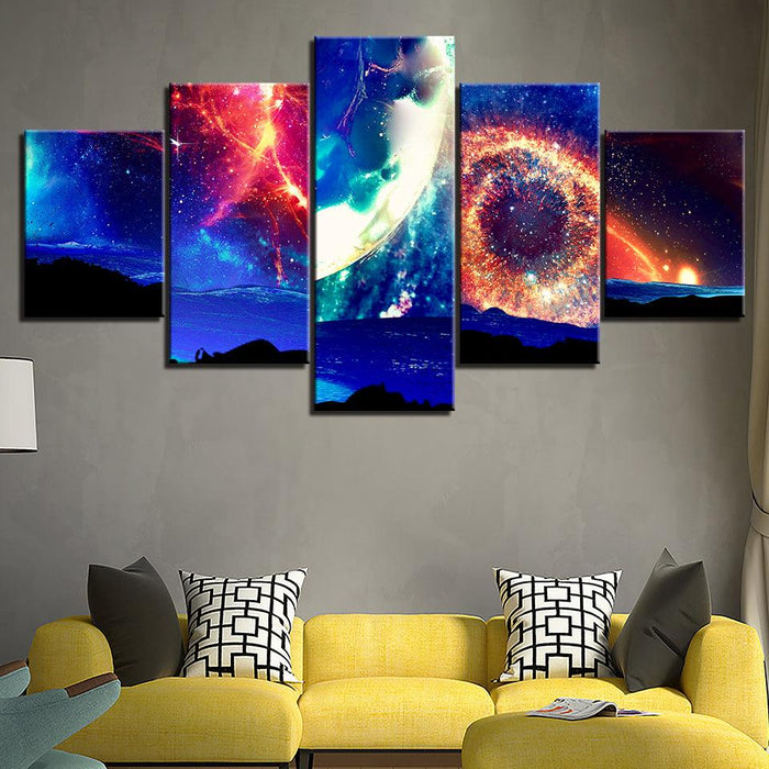 The Powerful Space 5 Piece HD Multi Panel Canvas Wall Art Frame - Original Frame