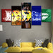 Back To The Future 5 Piece HD Multi Panel Canvas Wall Art Frame - Original Frame