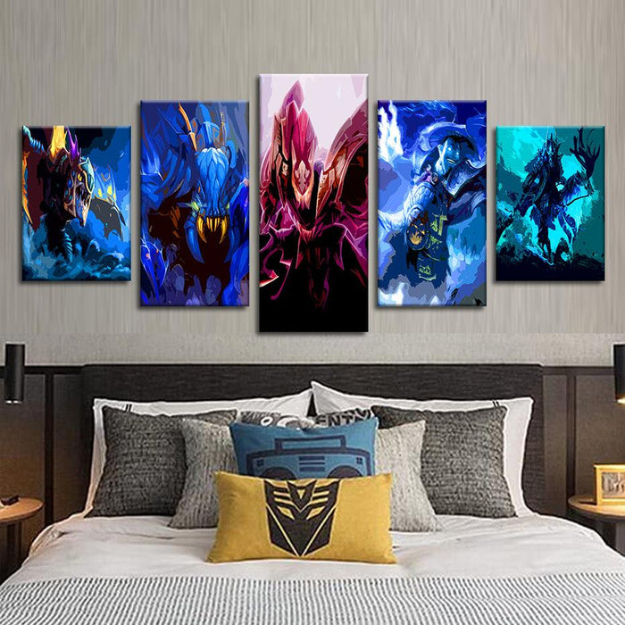 DOTA 5 Piece HD Multi Panel Canvas Wall Art Frame - Original Frame