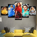 The Disney Live Action Princesses 5 Piece HD Multi Panel Canvas Wall Art Frame - Original Frame