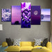 The Purple Collection 5 Piece HD Multi Panel Canvas Wall Art Frame - Original Frame