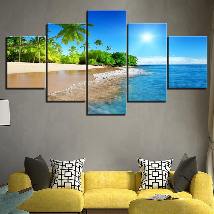 Sunny Beach HD Multi Panel Canvas Wall Art Frame - Original Frame