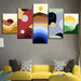 The Abstract Landscapes 5 Piece HD Multi Panel Canvas Wall Art Frame - Original Frame