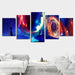 Galaxy Sky 5 Piece HD Multi Panel Canvas Wall Art Frame - Original Frame