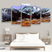 Swiss Alps 5 Piece HD Multi Panel Canvas Wall Art Frame - Original Frame